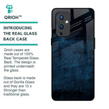 Dark Blue Grunge Glass Case for OnePlus 9