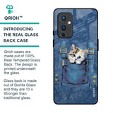 Kitty In Pocket Glass Case For OnePlus 9