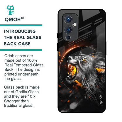 Aggressive Lion Glass Case for OnePlus 9
