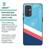 Pink & White Stripes Glass Case For OnePlus 9