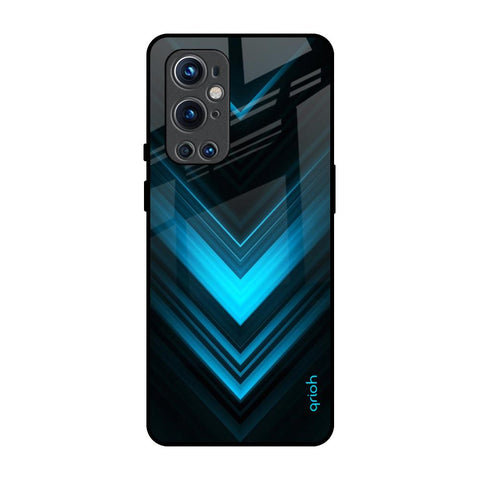 Vertical Blue Arrow OnePlus 9 Pro Glass Back Cover Online