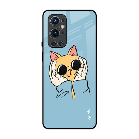 Adorable Cute Kitty OnePlus 9 Pro Glass Back Cover Online