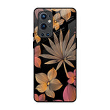 Lines Pattern Flowers OnePlus 9 Pro Glass Back Cover Online