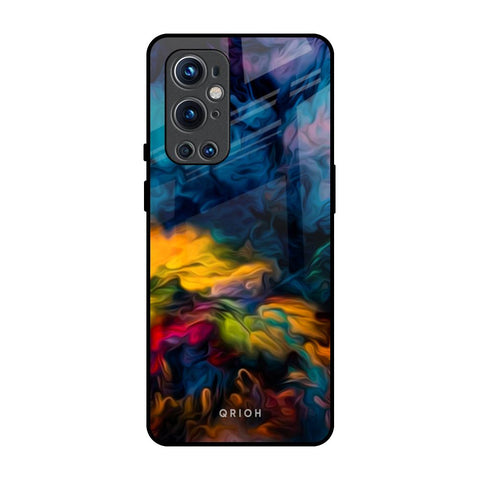 Multicolor Oil Painting OnePlus 9 Pro Glass Back Cover Online