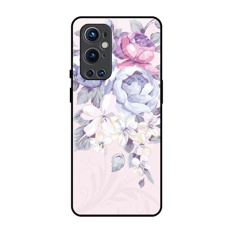 Elegant Floral OnePlus 9 Pro Glass Back Cover Online