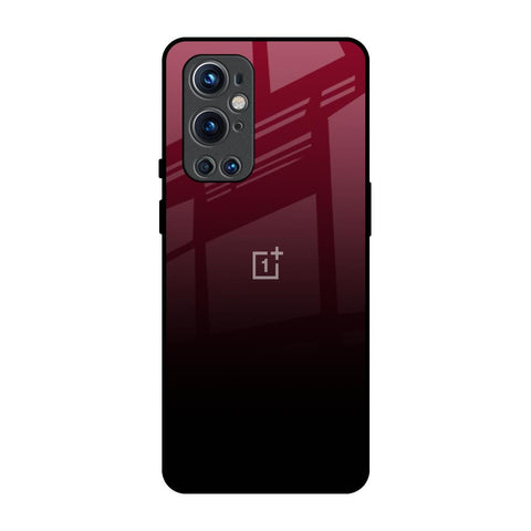 Wine Red OnePlus 9 Pro Glass Back Cover Online