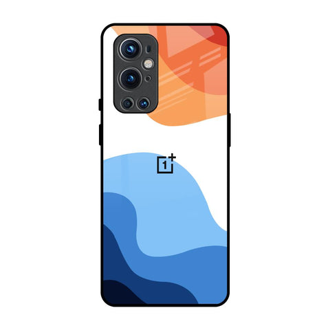Wavy Color Pattern OnePlus 9 Pro Glass Back Cover Online