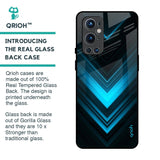 Vertical Blue Arrow Glass Case For OnePlus 9 Pro