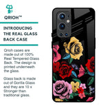 Floral Decorative Glass Case For OnePlus 9 Pro