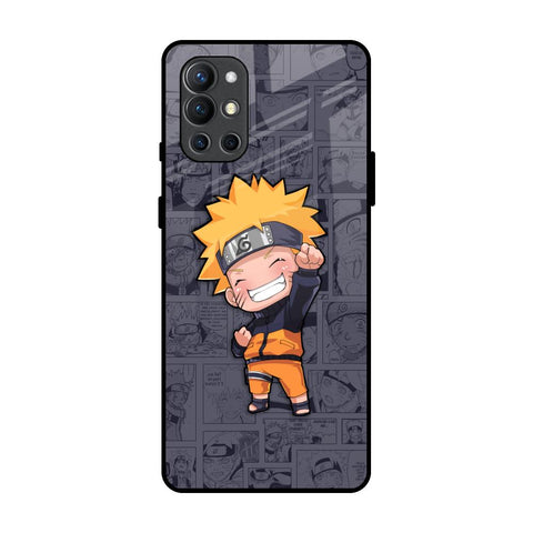 Orange Chubby OnePlus 9R Glass Back Cover Online