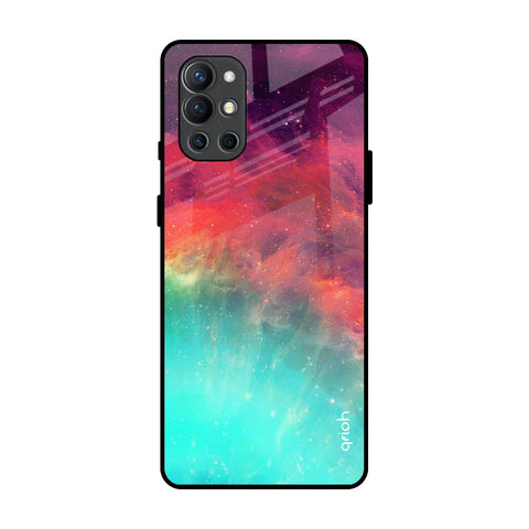 Colorful Aura OnePlus 9R Glass Back Cover Online