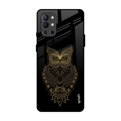 Golden Owl OnePlus 9R Glass Back Cover Online