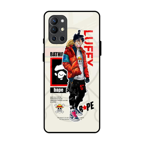 Bape Luffy OnePlus 9R Glass Back Cover Online