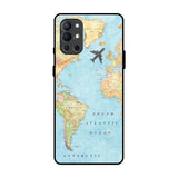 Travel Map OnePlus 9R Glass Back Cover Online