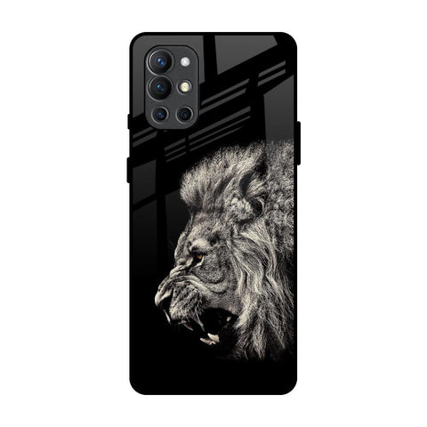 Brave Lion OnePlus 9R Glass Back Cover Online