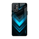 Vertical Blue Arrow OnePlus 9R Glass Back Cover Online