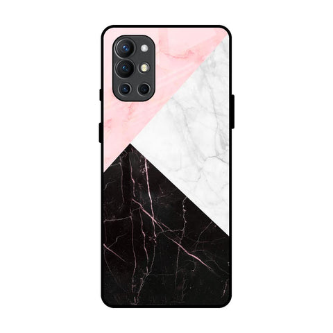 Marble Collage Art OnePlus 9R Glass Back Cover Online