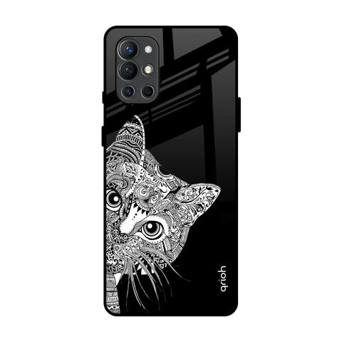 Kitten Mandala OnePlus 9R Glass Back Cover Online