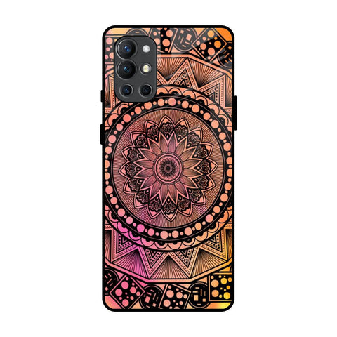 Floral Mandala OnePlus 9R Glass Back Cover Online