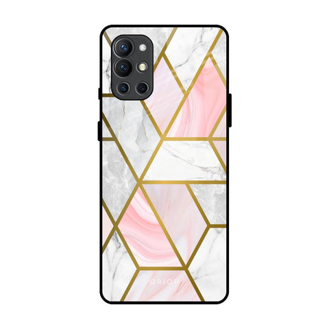Geometrical Marble OnePlus 9R Glass Back Cover Online