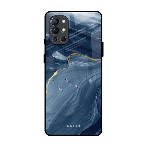 Deep Ocean Marble OnePlus 9R Glass Back Cover Online
