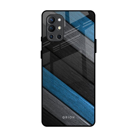 Multicolor Wooden Effect OnePlus 9R Glass Back Cover Online