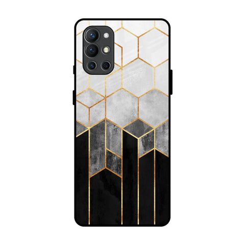 Tricolor Pattern OnePlus 9R Glass Back Cover Online