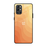 Orange Curve Pattern OnePlus 9R Glass Back Cover Online