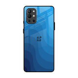 Blue Wave Abstract OnePlus 9R Glass Back Cover Online