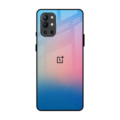 Blue & Pink Ombre OnePlus 9R Glass Back Cover Online
