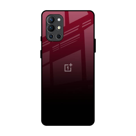 Wine Red OnePlus 9R Glass Back Cover Online