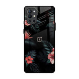 Tropical Art Flower OnePlus 9R Glass Back Cover Online
