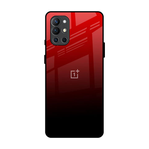 Maroon Faded OnePlus 9R Glass Back Cover Online