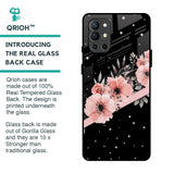 Floral Black Band Glass Case For OnePlus 9R