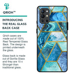 Turquoise Geometrical Marble Glass Case for OnePlus 9R