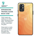 Orange Curve Pattern Glass Case for OnePlus 9R