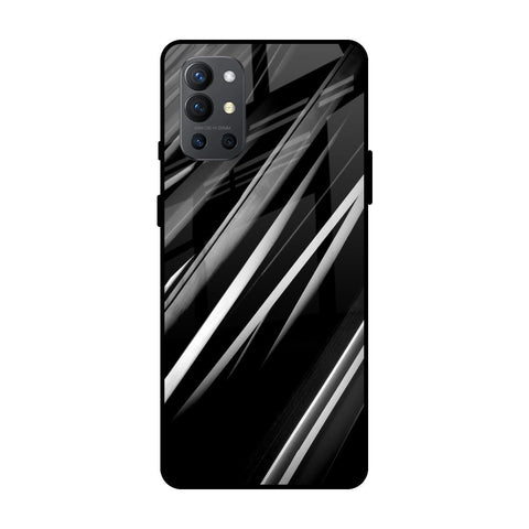 Black & Grey Gradient OnePlus 9R Glass Cases & Covers Online