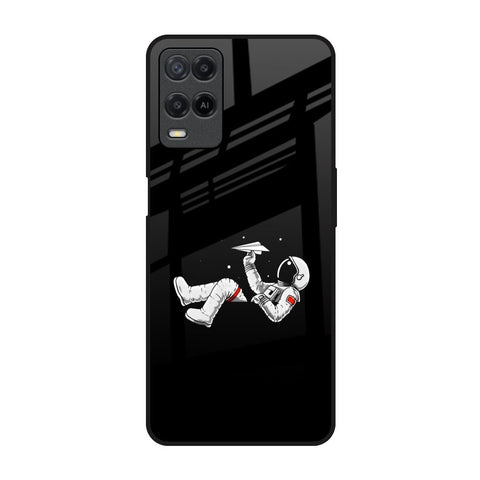 Space Traveller Realme 8 Glass Back Cover Online