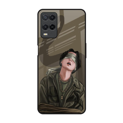 Blind Fold Realme 8 Glass Back Cover Online