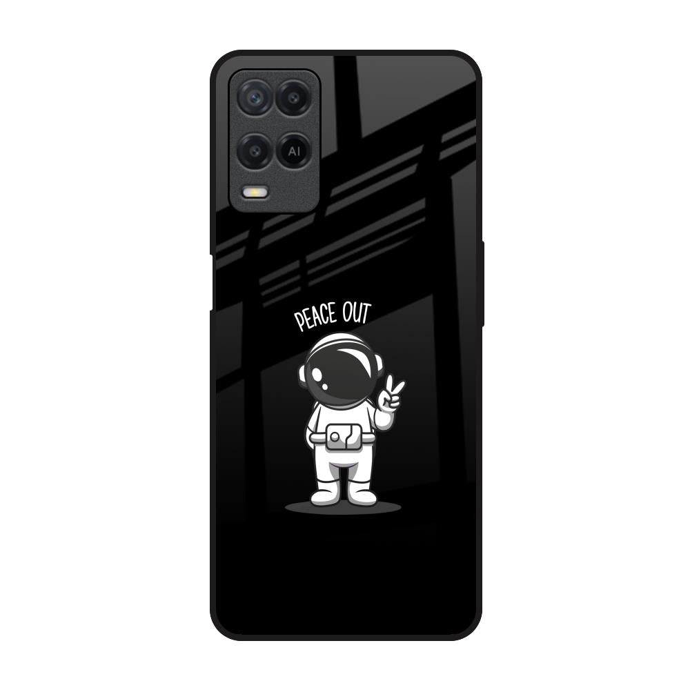 Peace Out Astro Realme 8 Glass Back Cover Online