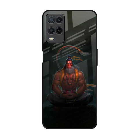 Lord Hanuman Animated Realme 8 Glass Back Cover Online