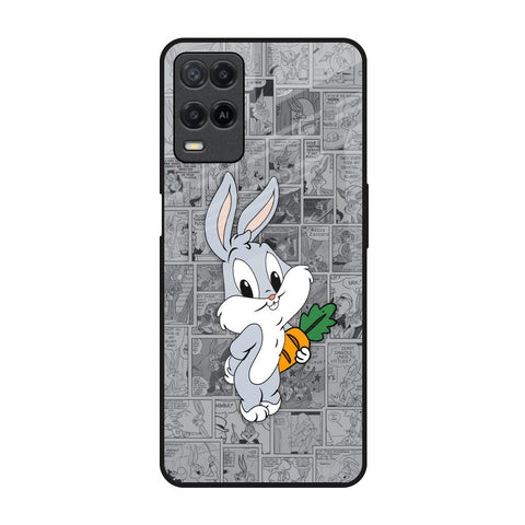 Cute Baby Bunny Realme 8 Glass Back Cover Online