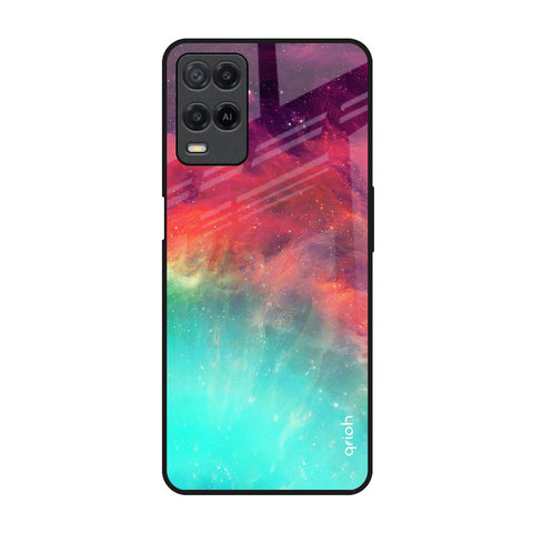 Colorful Aura Realme 8 Glass Back Cover Online
