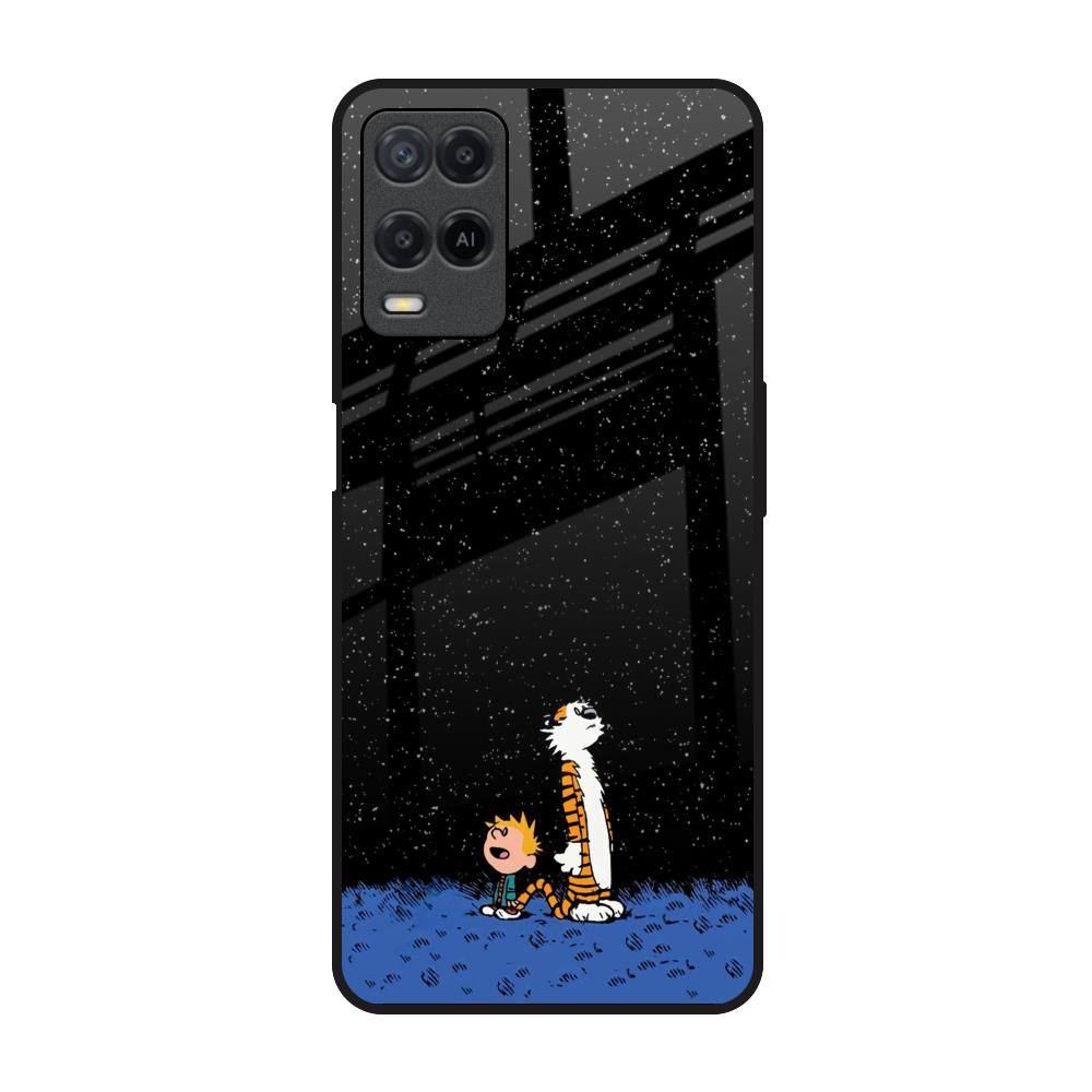 Night Sky Star Realme 8 Glass Back Cover Online