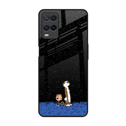 Night Sky Star Realme 8 Glass Back Cover Online