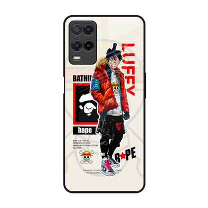Bape Luffy Realme 8 Glass Back Cover Online