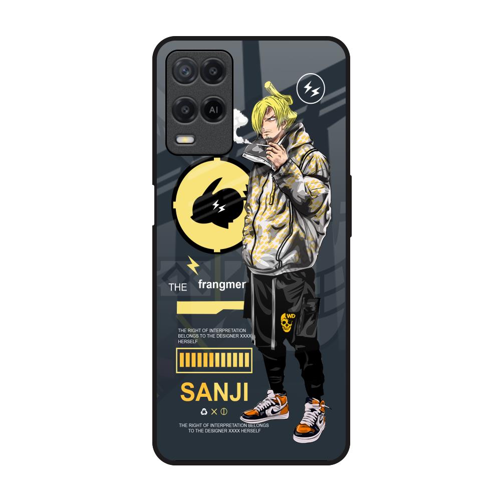 Cool Sanji Realme 8 Glass Back Cover Online