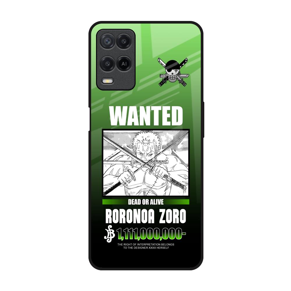 Zoro Wanted Realme 8 Glass Back Cover Online