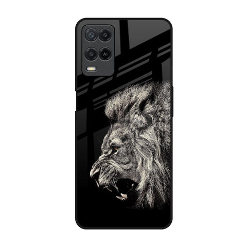 Brave Lion Realme 8 Glass Back Cover Online