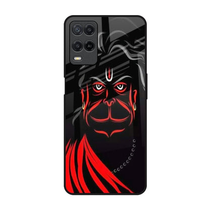Lord Hanuman Realme 8 Glass Back Cover Online